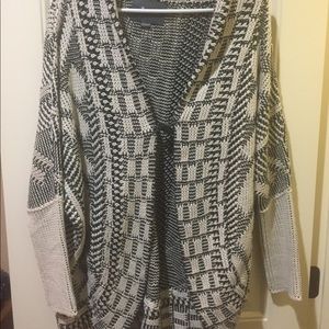 Black and cream sweater